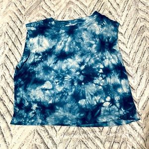 Tie dye blue top medium